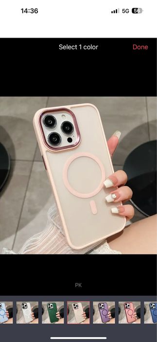 Iphone 14/15/16/PRO/MAX/PLUS Husa Magsafe Border TPU Spate PC Matte