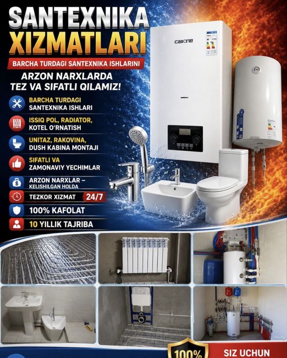 Santexnik xizmati24/7 сантехник хизмати24/7 Toshkenli Usta