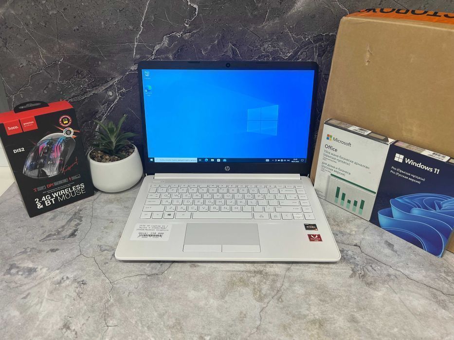 Ноутбук для работы HP Laptop 14s /Ryzen 5-3500U/8GB/256GB/Radeon