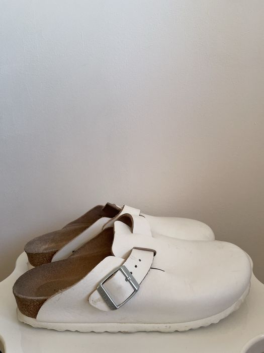 Birkenstock Boston alb piele 37