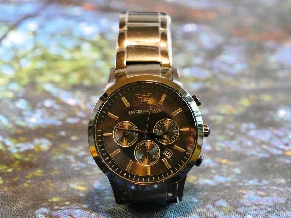 Ръчен часовник Armani AR 2453, матово черен