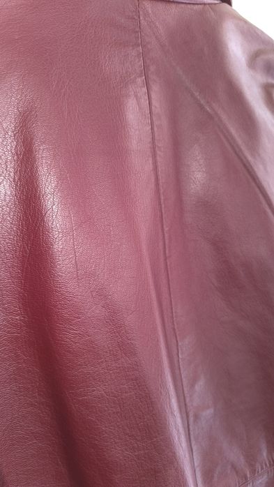 Geaca piele naturala barbati burgundy visiniu