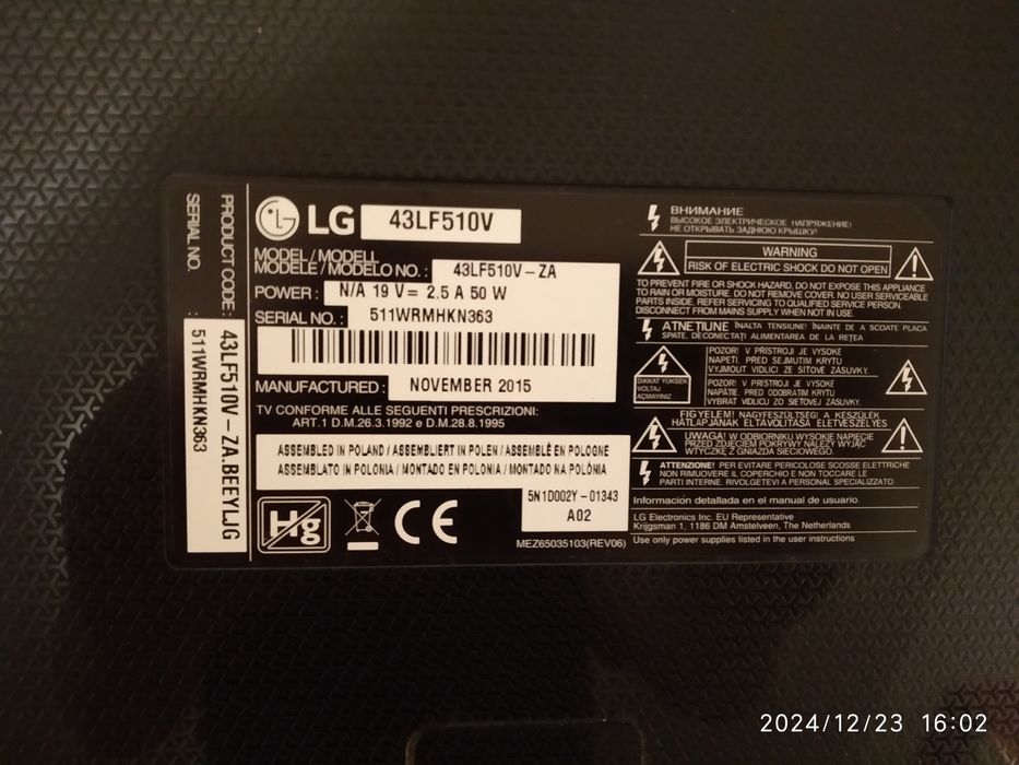 TV LG pentru piese