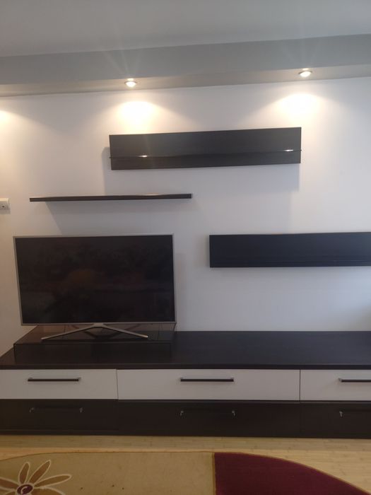 Mobila leaving Lems alb/negru/sticla neagra