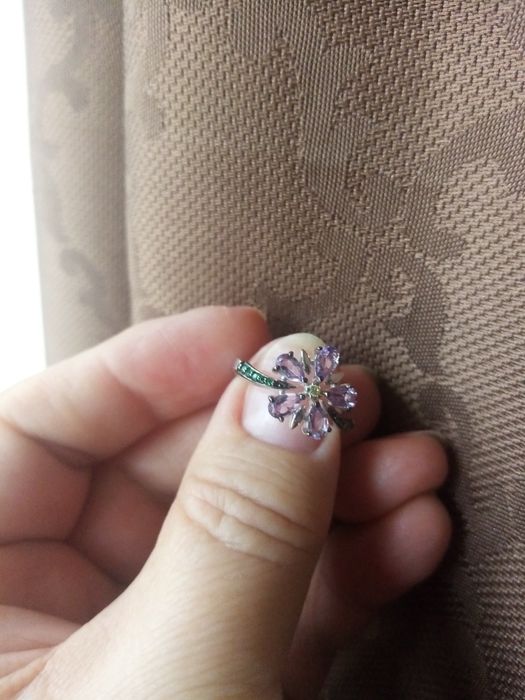 Помолвочное кольцо серебро 18 размер