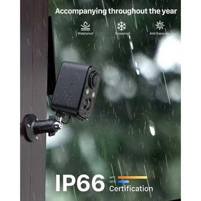 Camera WiFi,FHD,MicroSD,Aplicatie,PIR,IP66,Incarcare Solara,5200 mAh