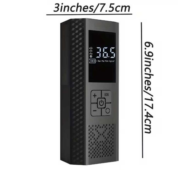 Преносим въздушен компресор за гуми, 150 PSI помпа за автомобилни гуми, мотоциклети, велосипеди