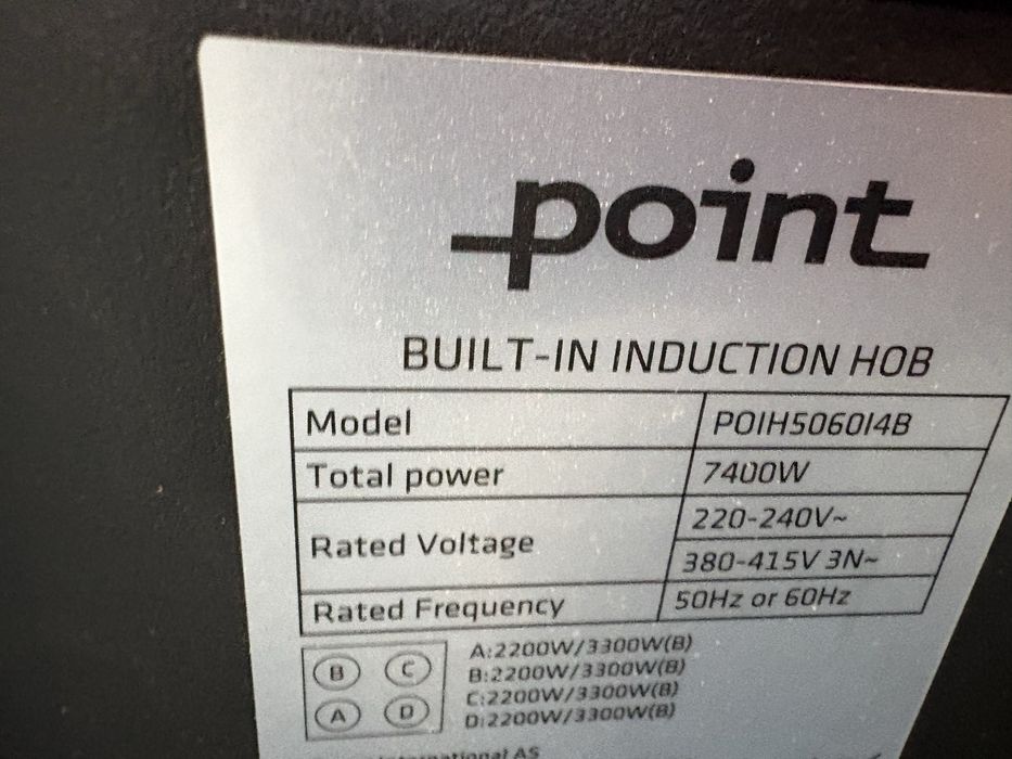 Индукционен плот Point 5-series POIH5060I4B 60 см.