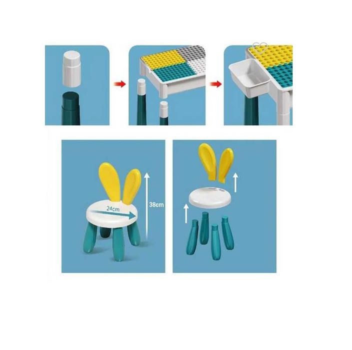 Детска масичка Mercado Trade, Конструктор, Със столче за деца