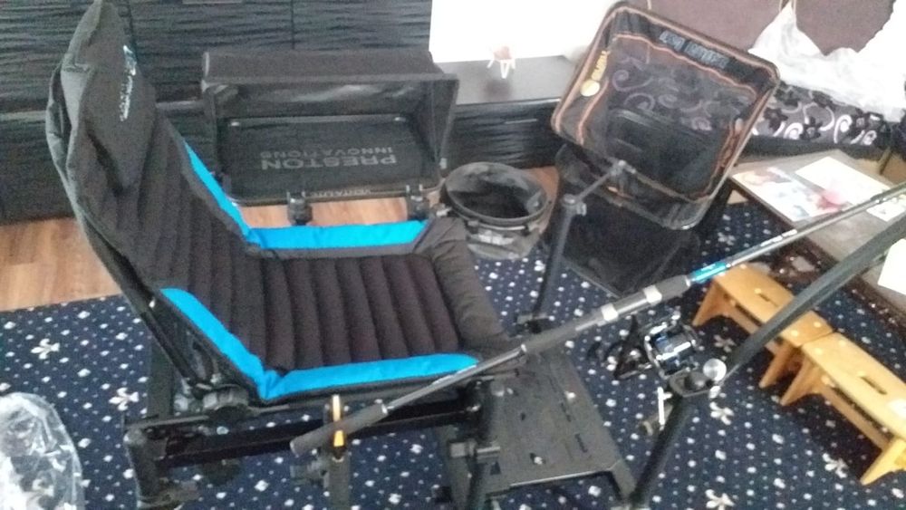 Scaun pescuit Preston Absolute Feeder Chair cu accesorii