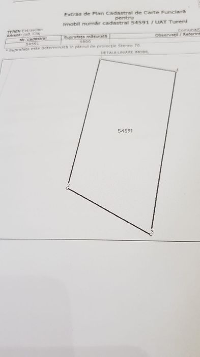 Vand teren EXTRAVILAN Comsesti com Tureni jud Cluj  15€/MP NEGOCIABIL