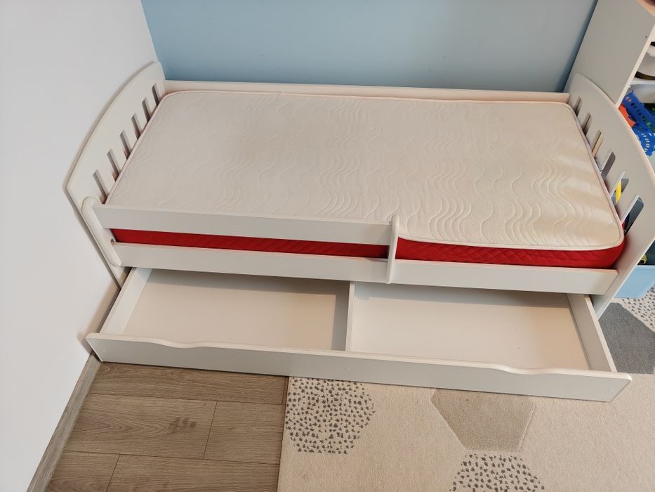 Pat copii 180 x 80 cm, Wunderkid Classic, Alb