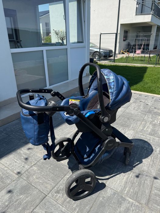 Krausman – Carucior 3 in 1 Topaz Lux Dark Blue LIMITED