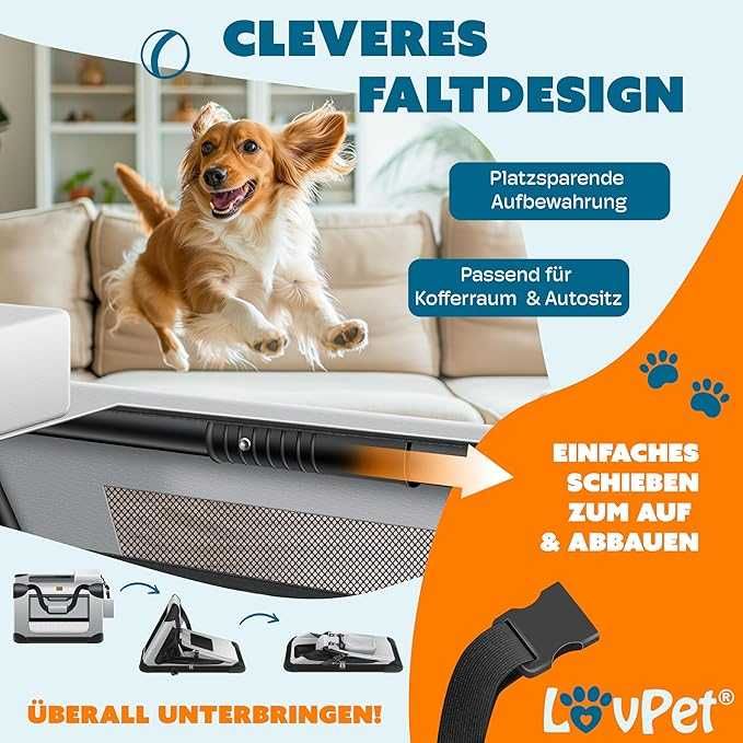 Lovpet® Транспортна чанта за кучета,  M: 60 x 42 x 42 cm