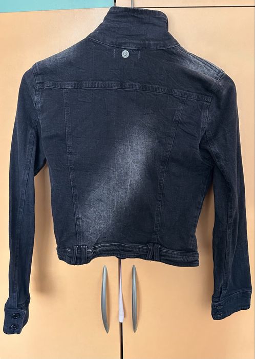 Черно късо женско дънково яке