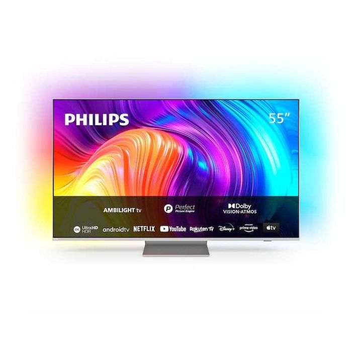 Televizor Smart 4K LED Philips 139cm cu Android si Ambilight 55PUS8807