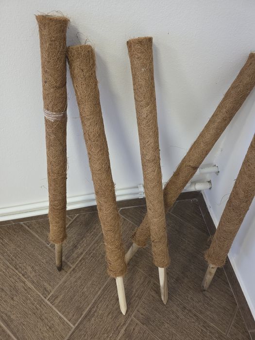 Araci pentru plante, înveliți în fibră de cocos