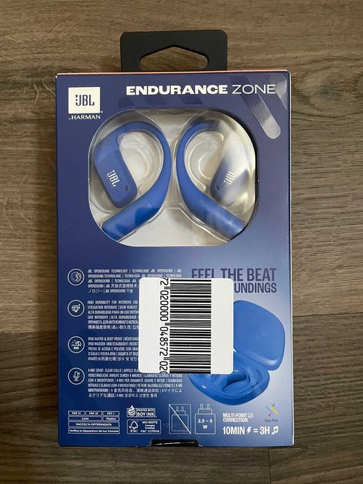 Слушалки JBL Endurance Zone, сини. Чисто нови