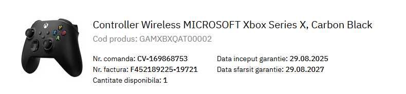 Controller Wireless MICROSOFT Xbox Series X|S One, Carbon Black