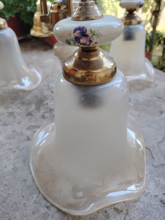 Ретро полилей от месинг и порцелан