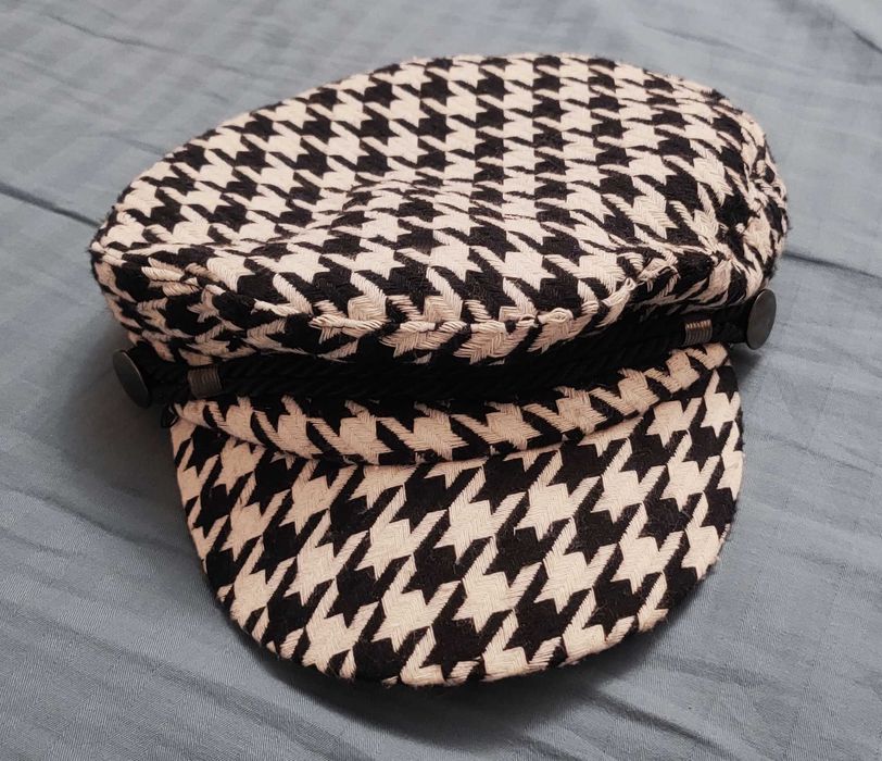 Кепи картуз фуражка DeFacto, узор куриная лапка (houndstooth)