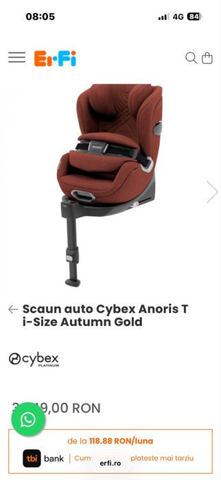 Scaun auto Cybex Anoris T i size