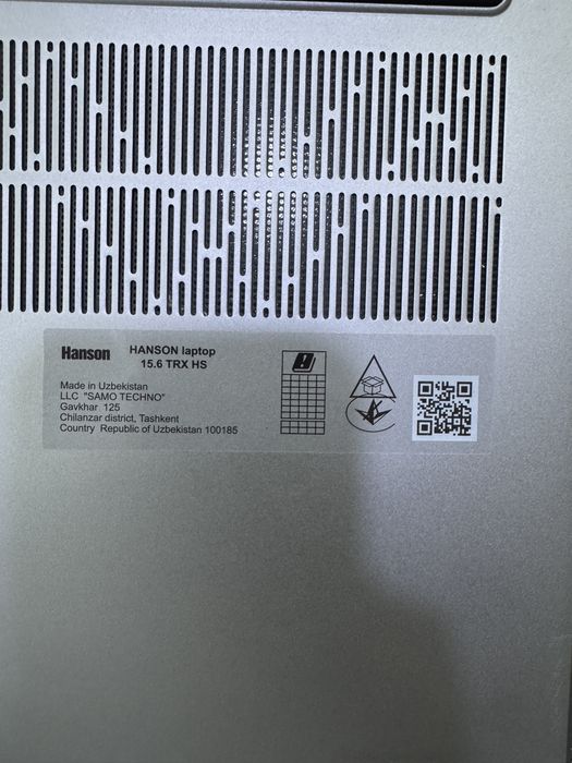 Продаю свой laptop HANSON 15.6 TRX HS , Intel core i5