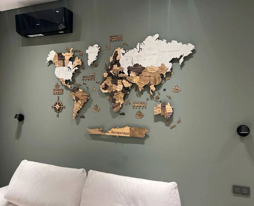 Интерьерная карта мира