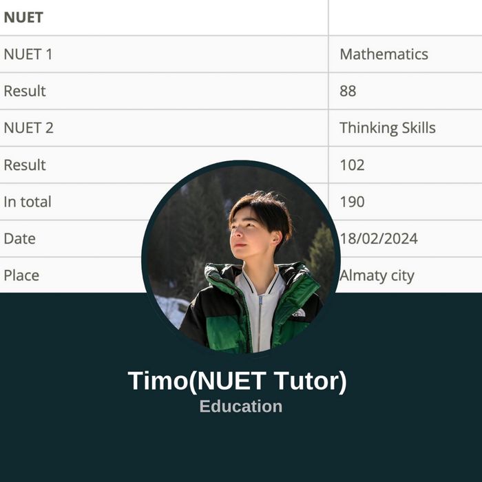 Репетитор NUET, SAT, AP Calculus