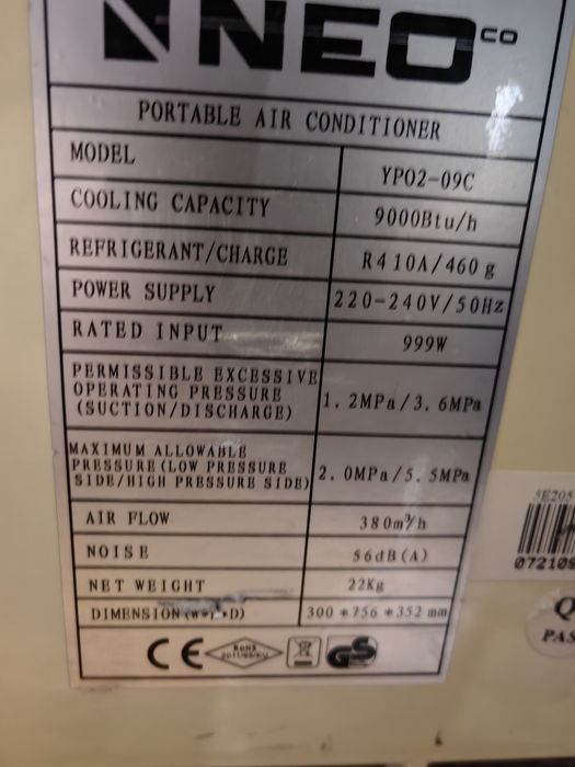 Aparat aer condiționat portabil