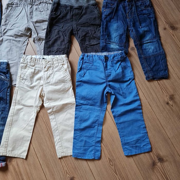 Lot 9 pantaloni de toamna/ primavara baieti 1 an marime 80 86 C&A, H&M