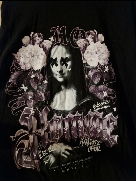 Tricou Boohoo MAN, 4XL, imprimeu cu Mona Lisa