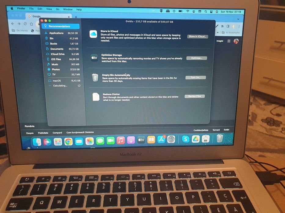 Macbook Air, I7, 2.2 Ghz,2017, SSD 512 Gb - stare buna (din State)