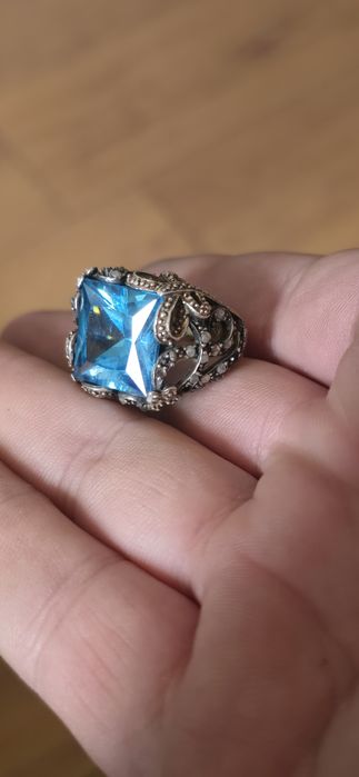 Inel aur topaz și diamante okazie