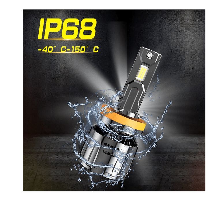 Комплект от 2 броя led лед диодни крушки h4 х4 12v 150w 15000lm за фар