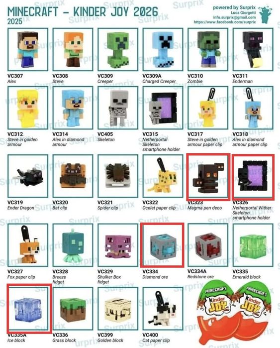 Фигурки Kinder Joy Minecraft!!! Обмен