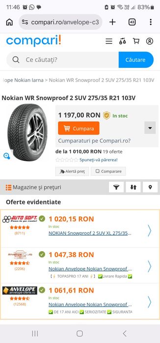 Anvelope Nokian 275/45 R21 Iarna