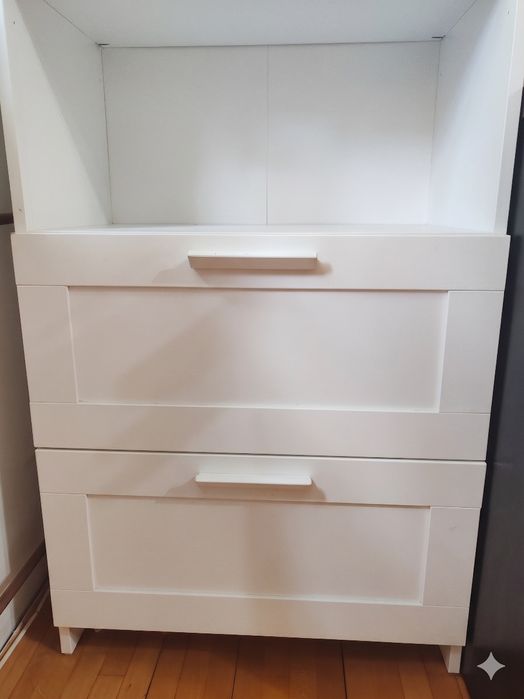 SMÅSTAD / PLATSA (Bibliotecă cu 2 sertare, alb).  IKEA