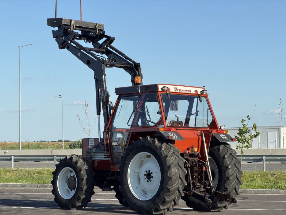 Tractor Fiat Agri 70 90  Incarcator Faucheux F2 + Furca import Belgia Fiat 80 90 Fiat 82 94 Fiat 88 94 Case CLaas New Holland John Deere