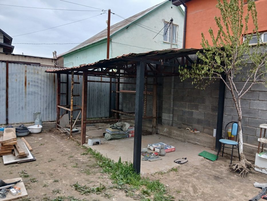 Металлический навес 6×3 м — прочный