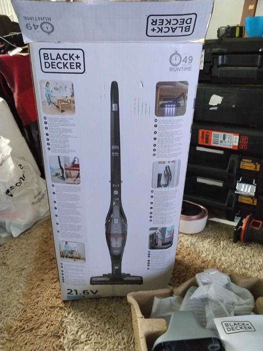 Black+Decker aspirator 2in1 21.6v lithium 43.2wh sigilat