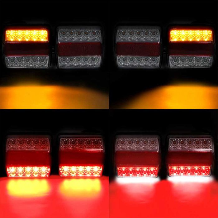12V LED Стопове с магнит за Ремарке и Колесар - 5 Функции, 7 PIN кабел