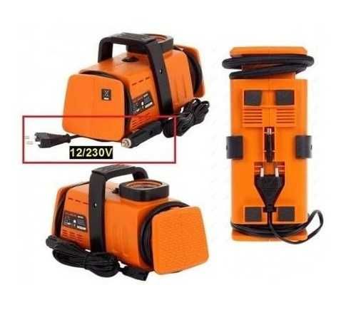 Професионален Немски Компресор за гуми ПЪТНА ПОМОЩ 7 Bar 12V и 220V