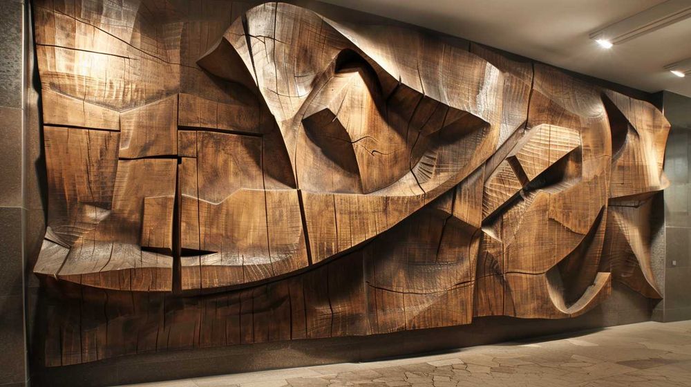 Стенен декор - пано от масивна дървесина по поръчка.