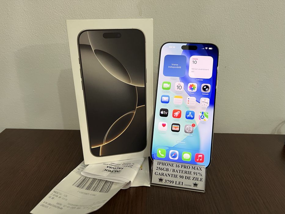 Amanet Royal CB : iPhone 16 Pro Max 256GB  GARANTIE 90 DE ZILE