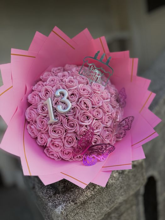 Buchet de flori din sapun