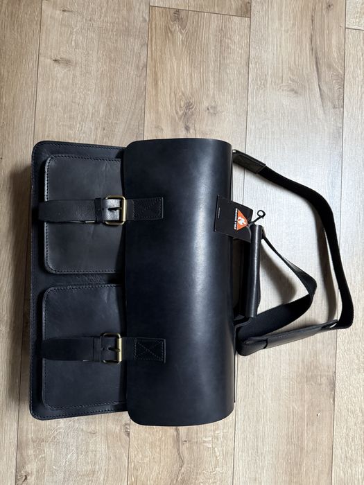 Geanta piele neagra laptop