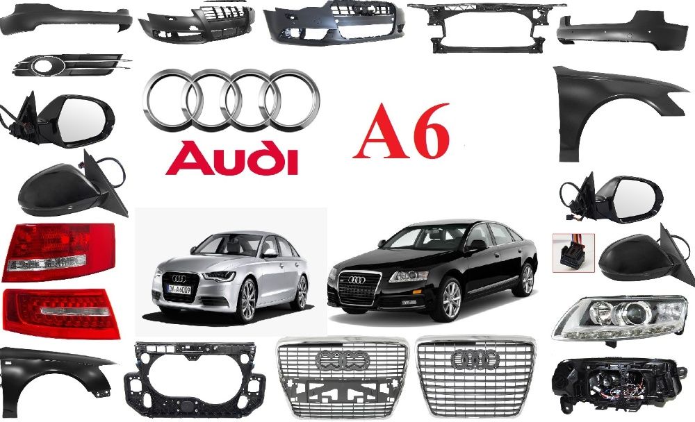 Кузовные детали, капот фара бампер решетка AUDI A6