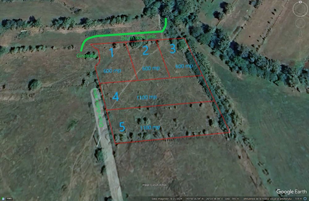 Parcele 600 mp teren intravilan, rezidențial-turism PUZ aprobat