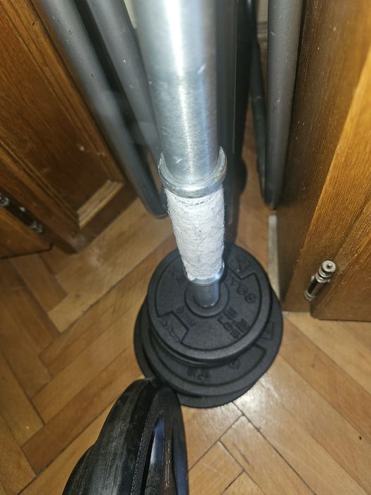Set gantere și halteră – Decathlon